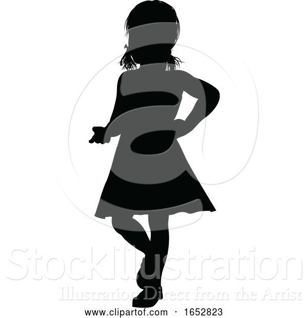 Vector Illustration of Child Kid Silhouette