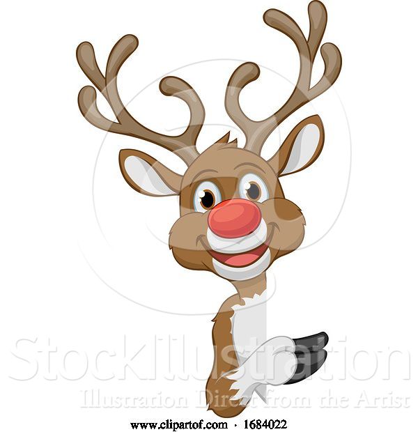 Vector Illustration of Christmas Reindeer Character