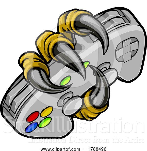 Vector Illustration of Claw Talon Video Game Controller