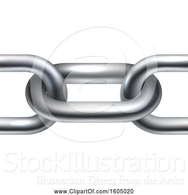 Vector Illustration of Close up of Chain Links