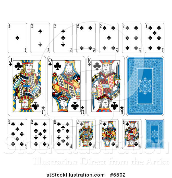 Vector Illustration of Clubs Playing Card Suit