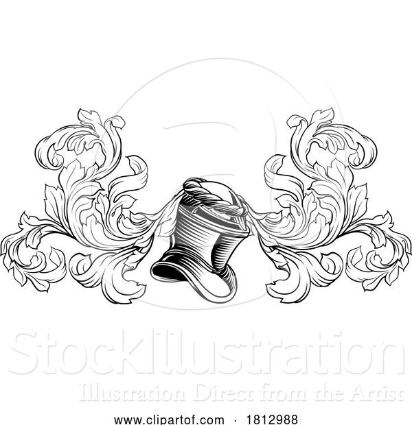 Vector Illustration of Coat of Arms Crest Knight Helmet Heraldry Design