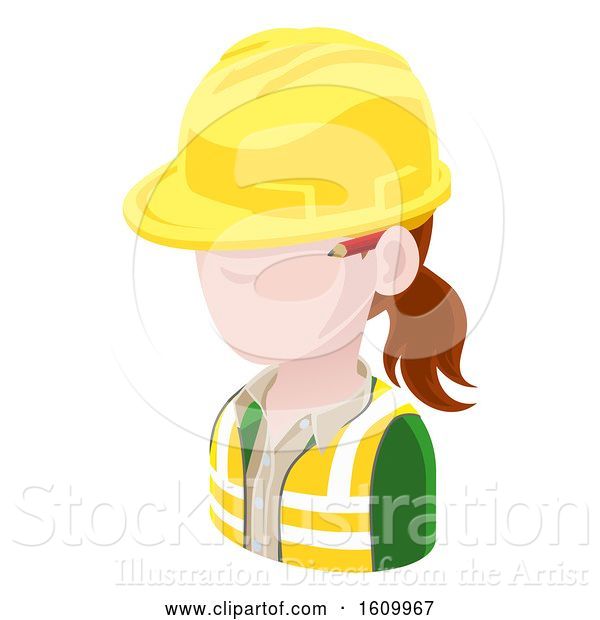 Vector Illustration of Contractor Avatar People Icon