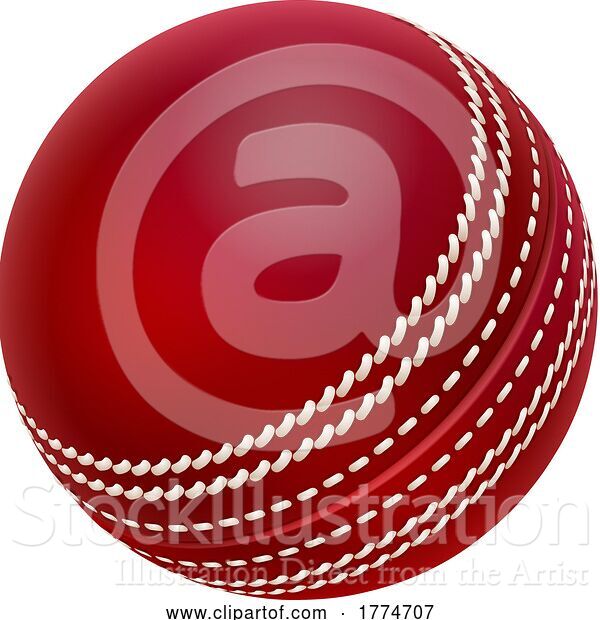 Vector Illustration of Cricket Ball