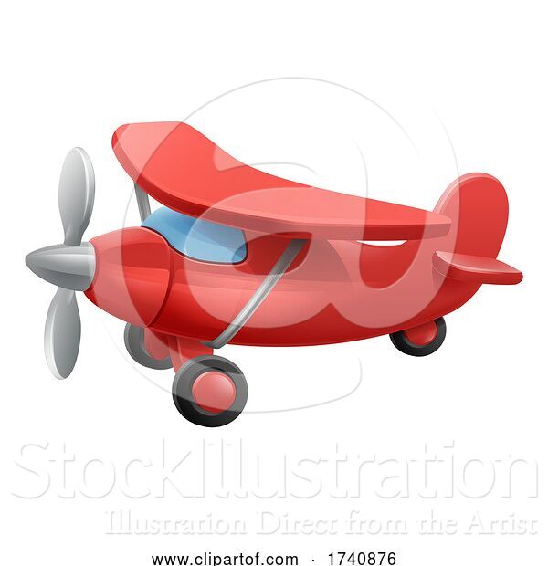 Vector Illustration of Cute Airplane