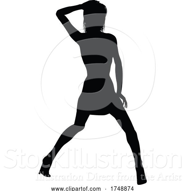 Vector Illustration of Dance Dancer Silhouette