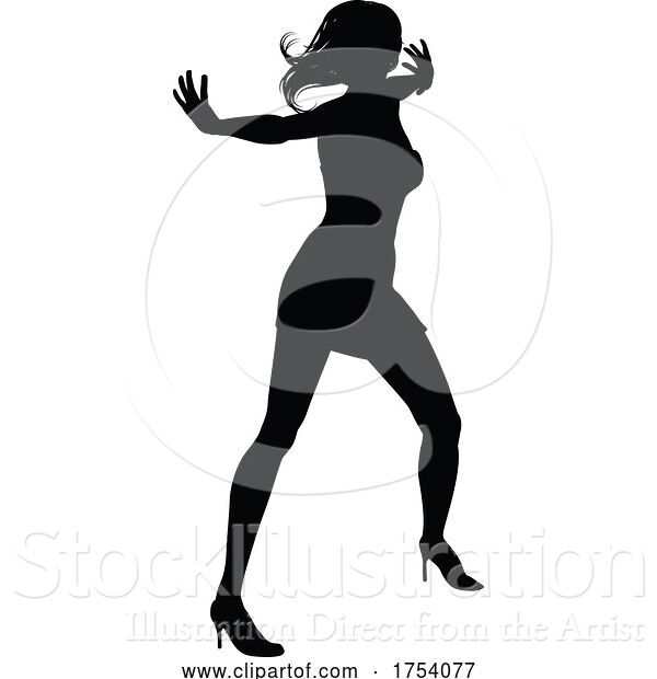 Vector Illustration of Dance Dancer Silhouette