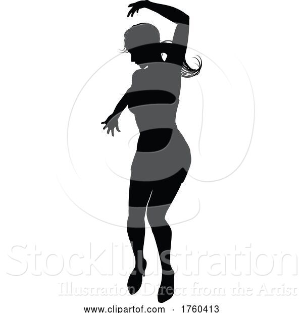 Vector Illustration of Dance Dancer Silhouette