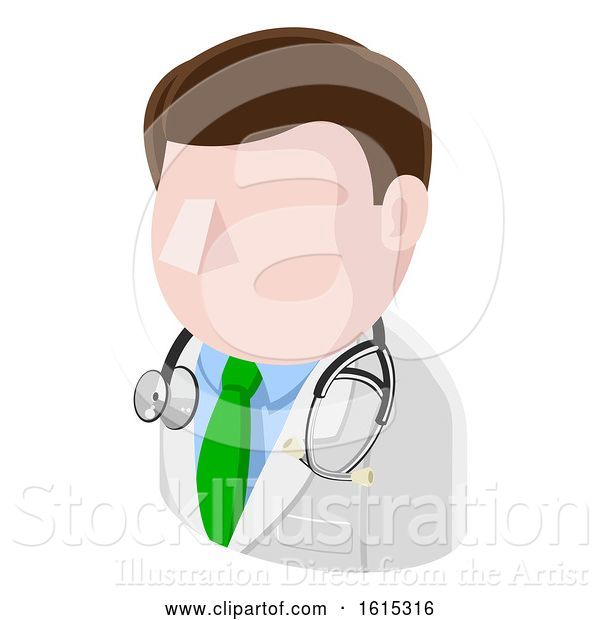 Vector Illustration of Doctor Guy Avatar People Icon