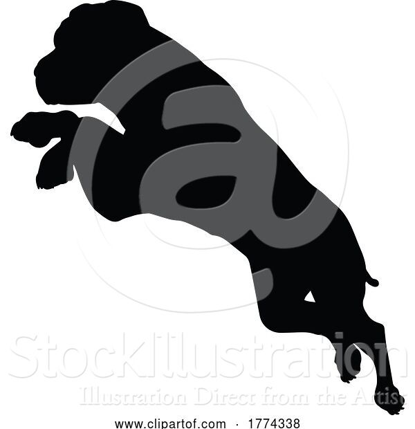 Vector Illustration of Dog Silhouette Pet Animal