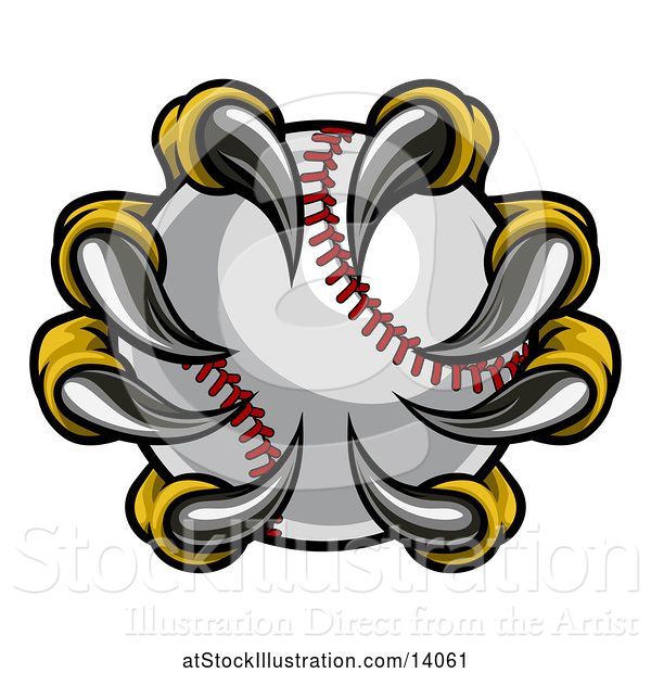 Vector Illustration of Eagle Claws Grasping a Baseball