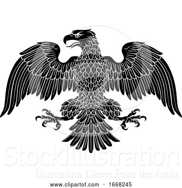 Vector Illustration of Eagle Imperial Heraldic Symbol