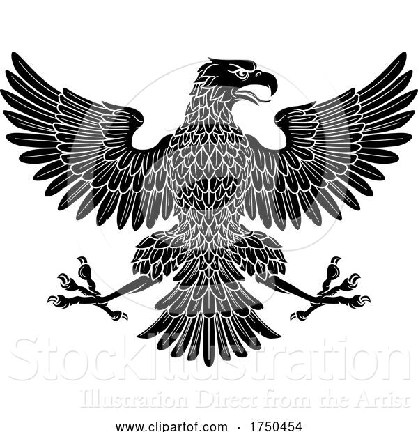 Vector Illustration of Eagle Imperial Heraldic Symbol