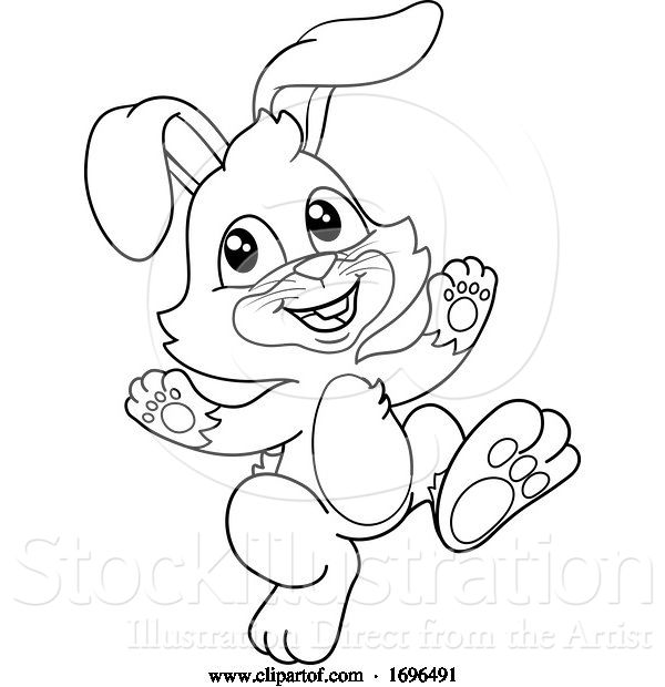 Vector Illustration of Easter Bunny Rabbit