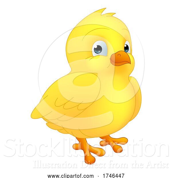Vector Illustration of Easter Chick Chicken Character Mascot
