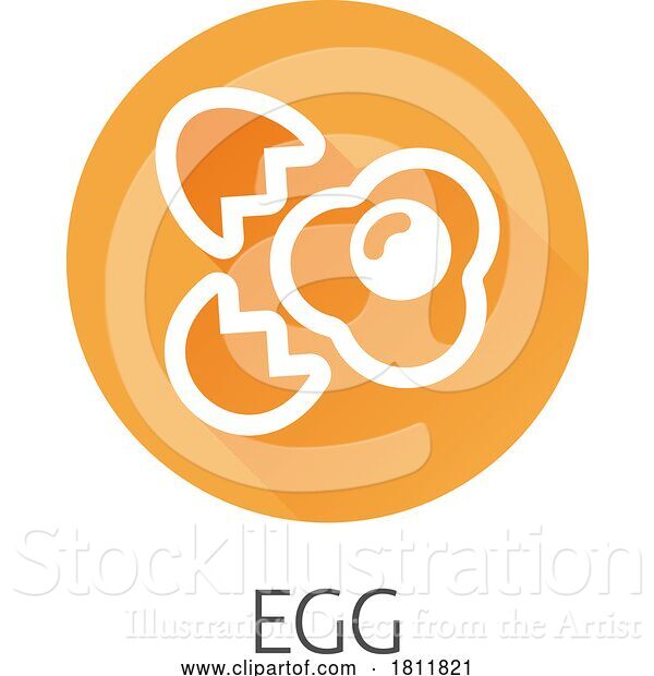 Vector Illustration of Egg Food Icon Concept