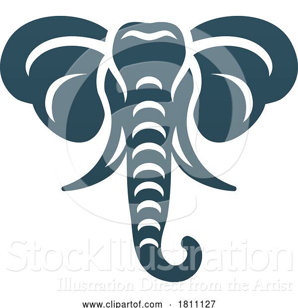Vector Illustration of Elephant Design Safari Animal Icon Mascot Design