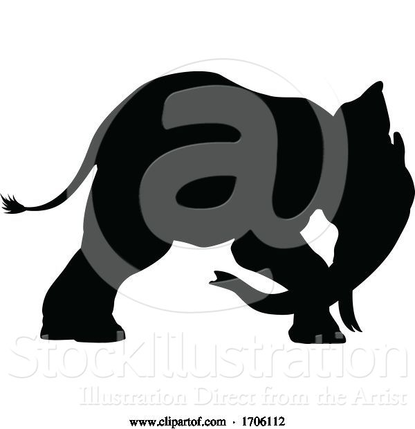 Vector Illustration of Elephant Silhouette