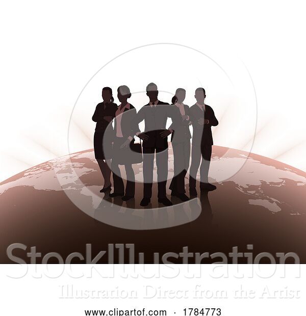 Vector Illustration of Executive Team Silhouette HR Global Concept