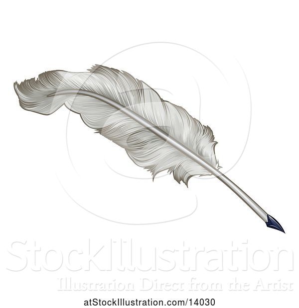 Vector Illustration of Feather Quill Pen