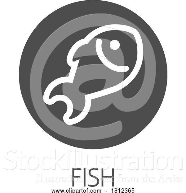 Vector Illustration of Fish Seafood Food Icon Concept