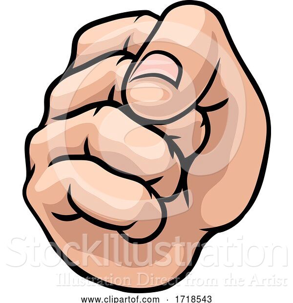 Vector Illustration of Fist Punch Hand