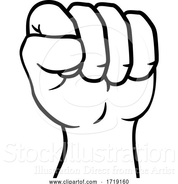 Vector Illustration of Fist up Hand Punch Icon