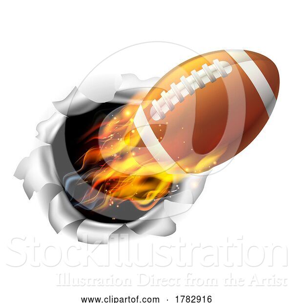 Vector Illustration of Flame Hole American Football 2022 B2