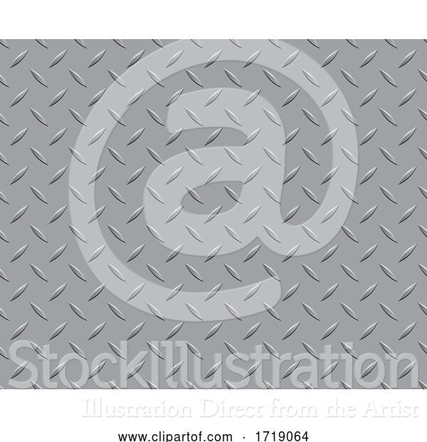 Vector Illustration of Floor Pattern Metal Steel Background Texture