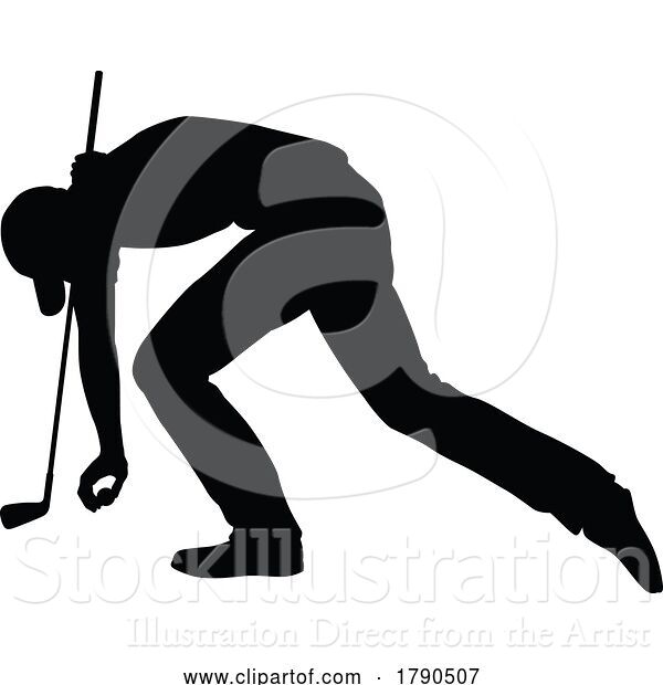 Vector Illustration of Golfer Golf Sports Person Silhouette