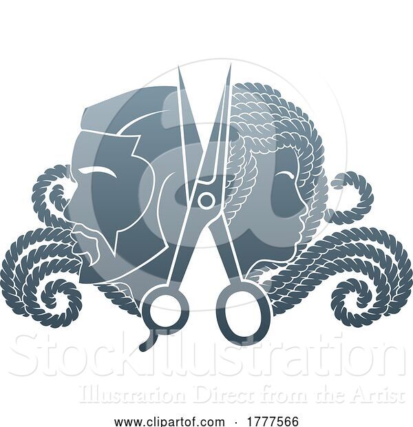 Vector Illustration of Gradient Salon Logo Design