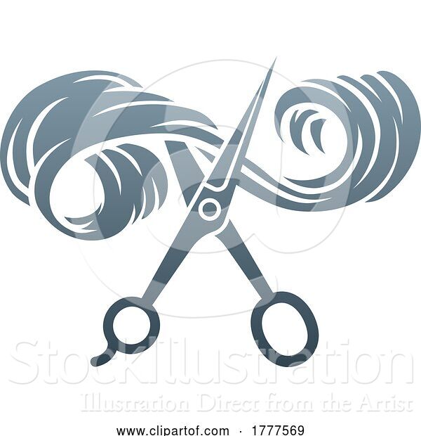 Vector Illustration of Gradient Salon Logo Design