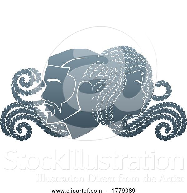 Vector Illustration of Gradient Salon Logo Design