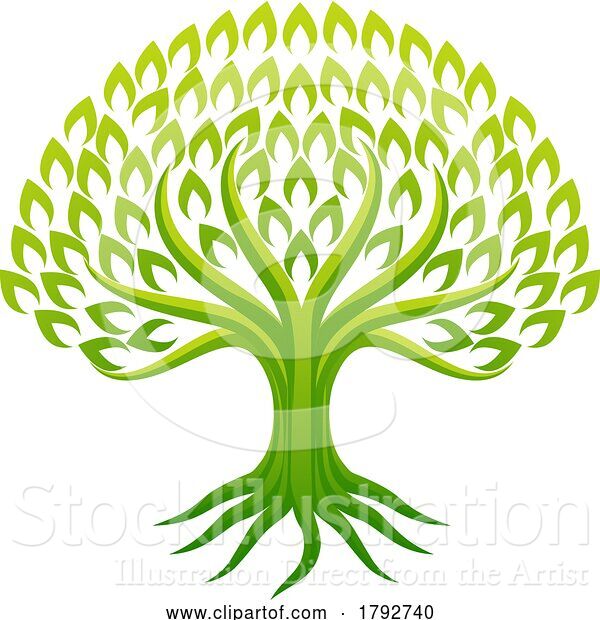 Vector Illustration of Green Tree