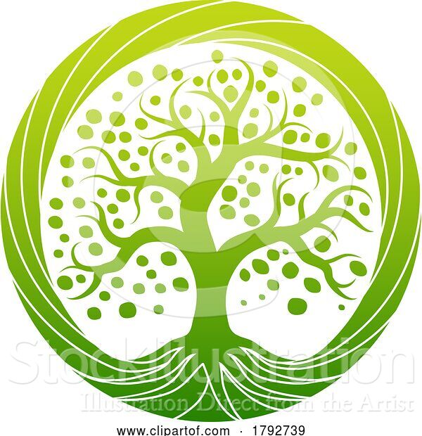 Vector Illustration of Green Tree