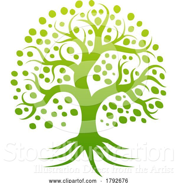 Vector Illustration of Green Tree