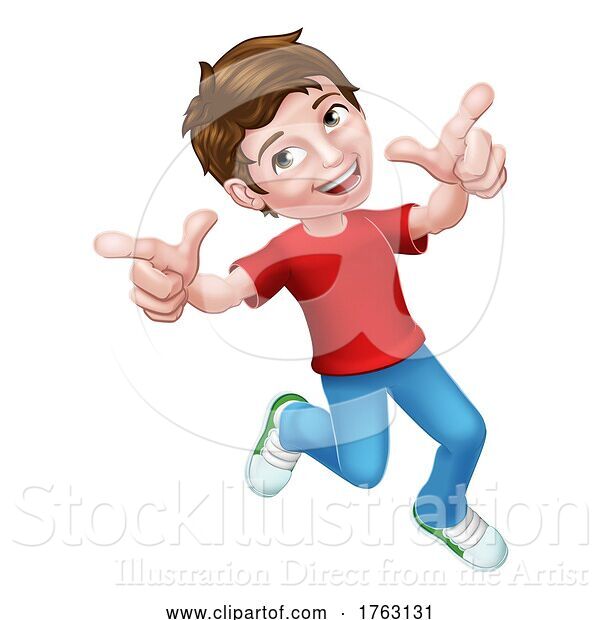 Vector Illustration of Happy Boy Kid Child Character