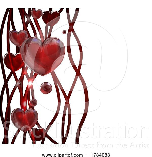 Vector Illustration of Heart Valentine Background