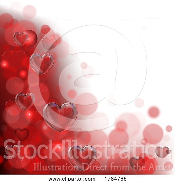 Vector Illustration of Heart Valentine Background