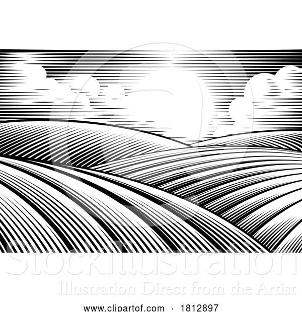 Vector Illustration of Hilly Landscape