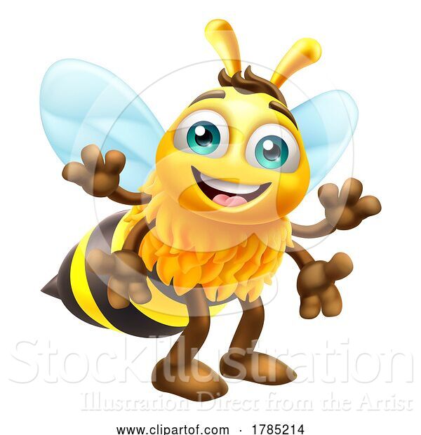 Vector Illustration of Honey Bumble Bee Bumblebee Cute Mascot