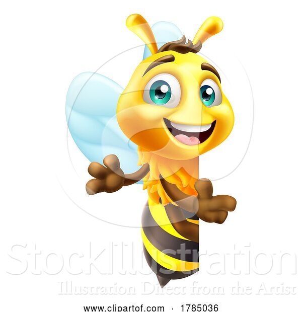 Vector Illustration of Honey Bumble Bee Bumblebee Cute Mascot