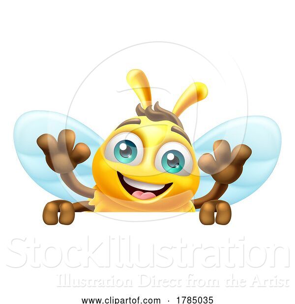 Vector Illustration of Honey Bumble Bee Bumblebee Cute Mascot