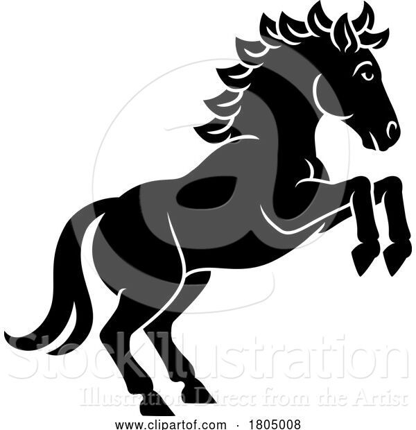 Vector Illustration of Horse Chinese Zodiac Horoscope Animal Year Sign