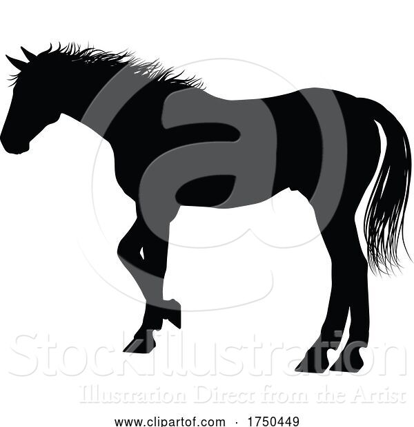 Vector Illustration of Horse Silhouette Animal