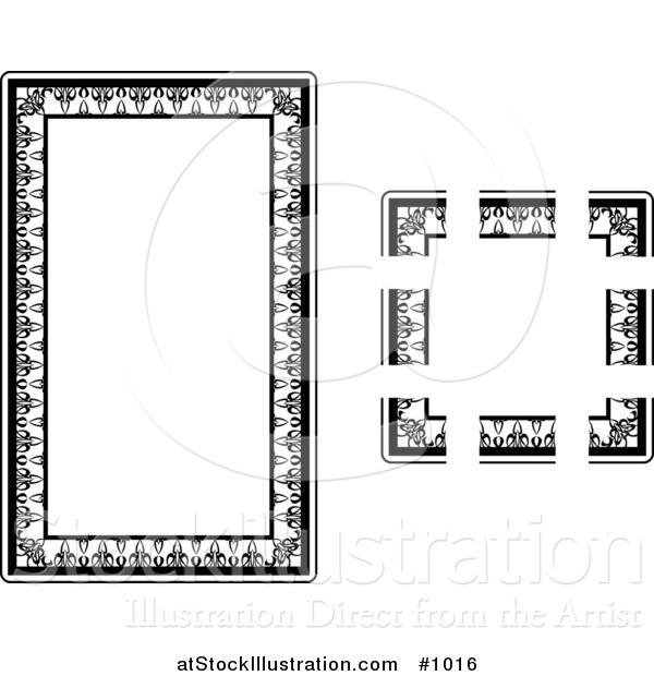Vector Illustration of Intricate Stationery Border