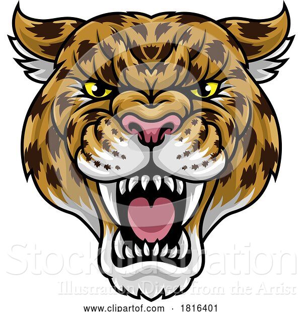 Vector Illustration of Jaguar Leopard Cheetah Panther Sports Team Mascot