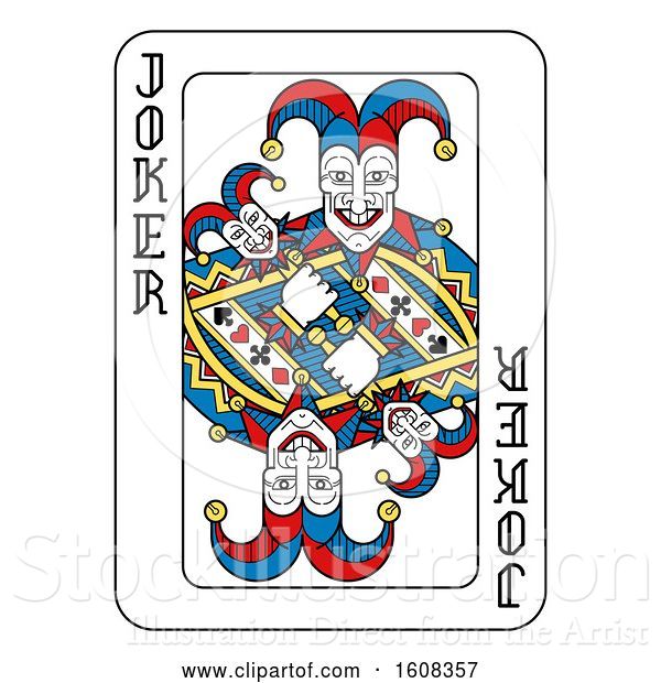 Vector Illustration of Joker Playing Card
