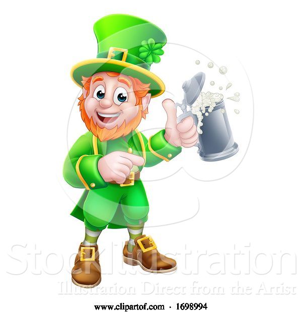 Vector Illustration of Leprechaun St Patricks Day Mascot