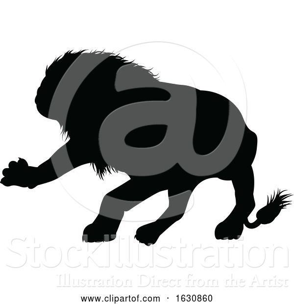 Vector Illustration of Lions Silhouette